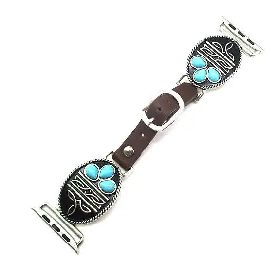 Western Leather Watch Band ~ Boot Stitch - Henderson's Western Store