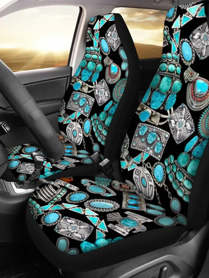 Universal Car Seat  Covers ~ Turquoise Days - Henderson's Western Store
