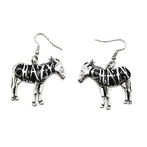 Western Crazy Donkey Dangle Earring - Henderson's Western Store