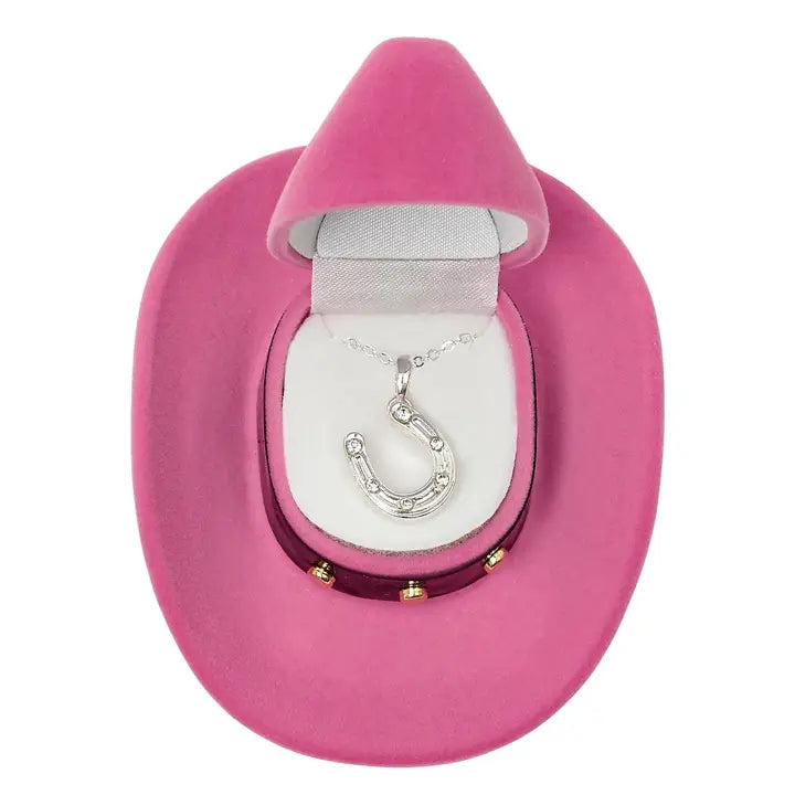 Cowboy Hat Necklace ~ Horseshoe - Henderson's Western Store