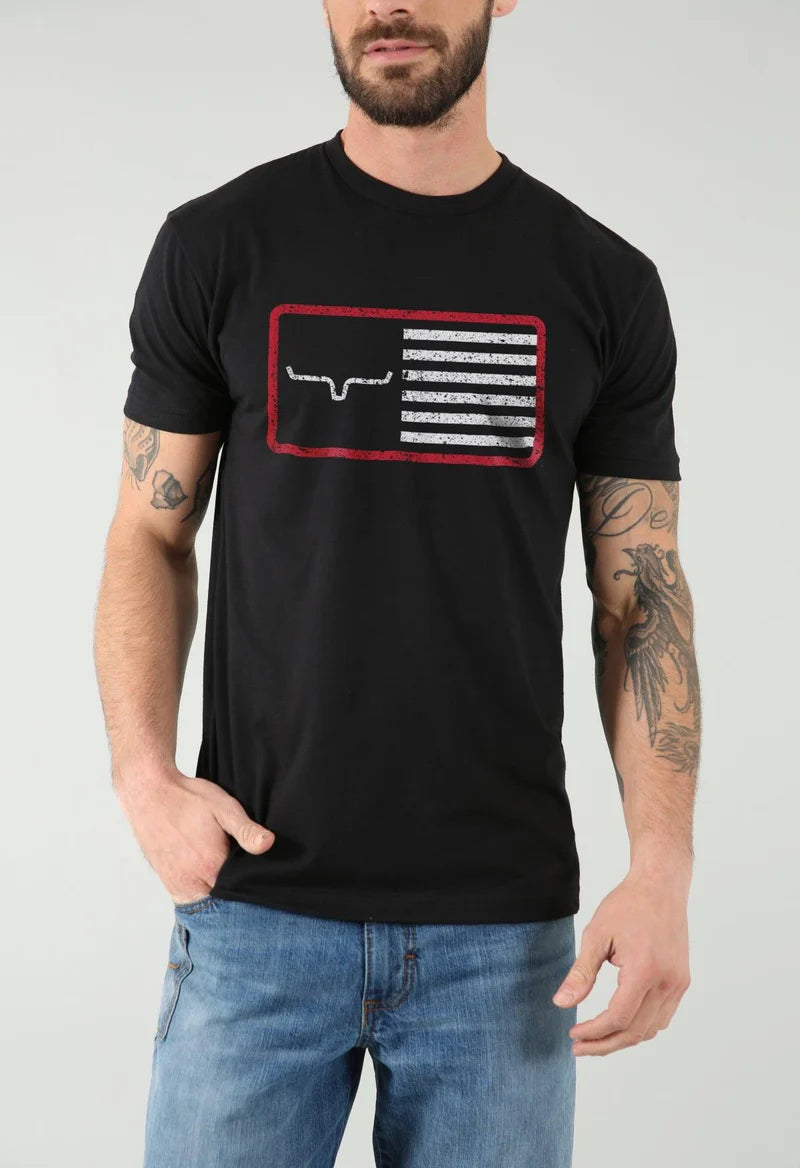 Kimes American Trucker Tee ~ Black - Henderson's Western Store