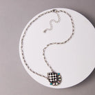 Western Checkered Spade Pendant Necklace - Henderson's Western Store