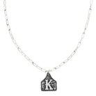 Western Initial Cattle Tag Pendant Necklace ~ K - Henderson's Western Store