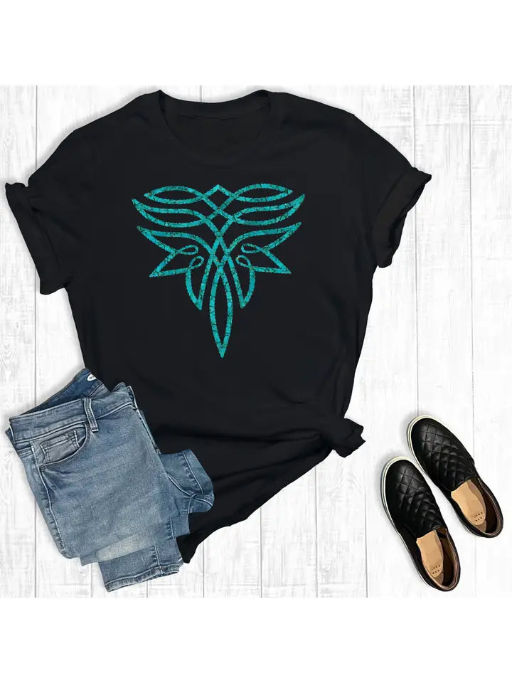 Western Turquoise Boot Stitch Tee - Henderson's Western Store