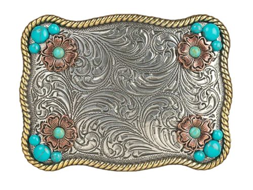 Blazin Roxx Belt Buckle ~ Floral - Henderson's Western Store
