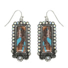 Western Rectangle Concho Earrings - Henderson's Western Store