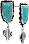 Cactus W/Turquoise Stone Earrings