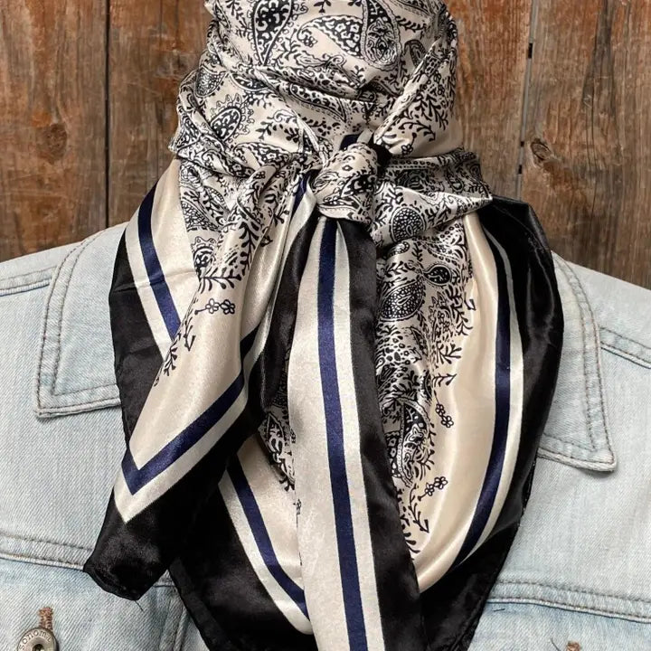 Rodeo Drive Wild Rags/Scarf ~ Navy Paisley