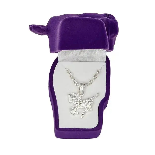 Horses Head Necklace ~ Prancing Pony ~ Clear - Henderson's Western Store