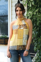 Quilt Print Holter Blouse by Cruel Girl - Henderson's Western Store
