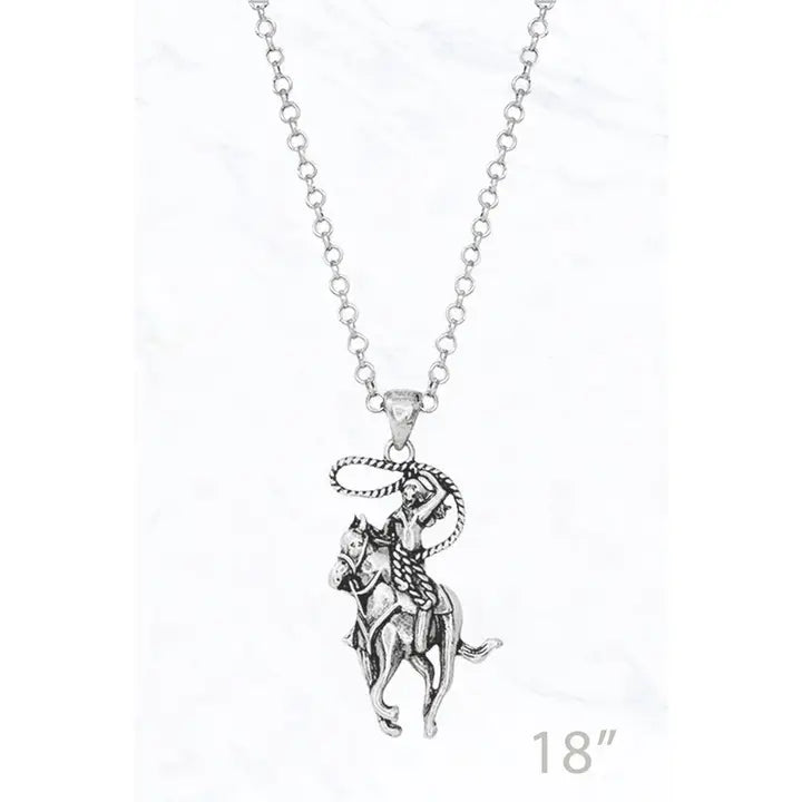 Western Rodeo Horse Necklace - Henderson's Western Store