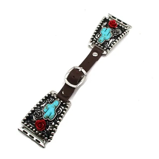 Western Leather Watch Band ~ Cactus - Henderson's Western Store