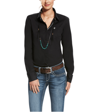 Kirby Stretch Shirt by Ariat ~ Black - Henderson's Western Store