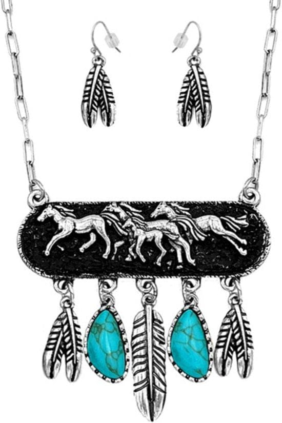 Western Running Horses-Oval - Henderson's Western Store
