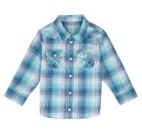 Wrangler Baby Boy Shirt ~ Turquoise - Henderson's Western Store