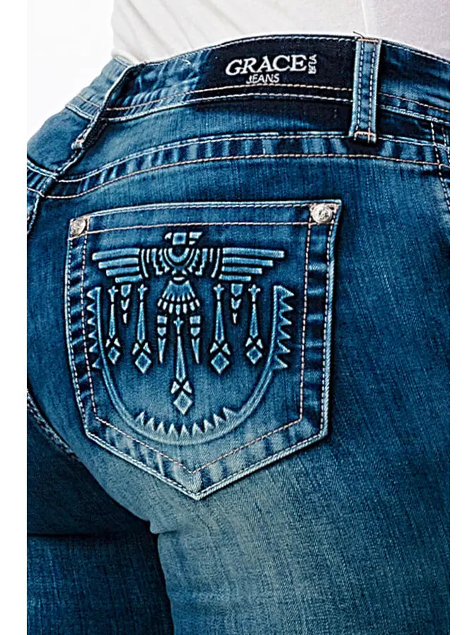 Grace in LA Jeans ~ Tribal Quetzal - Henderson's Western Store