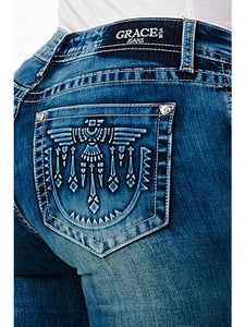 Load image into Gallery viewer, Grace in LA Jeans ~ Tribal Quetzal - Henderson&#39;s Western Store