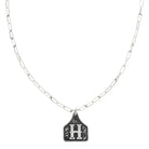 Western Initial Cattle Tag Pendant Necklace ~ H - Henderson's Western Store