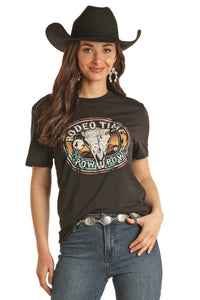 Load image into Gallery viewer, Dale Brisby Dale Rodeo Time Pow Pow Tee ~ Black - Henderson&#39;s Western Store