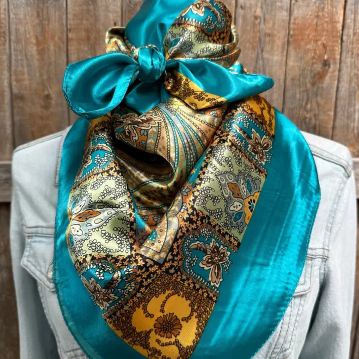 Rodeo Drive Wild Rags/Scarf ~ Teal Tone