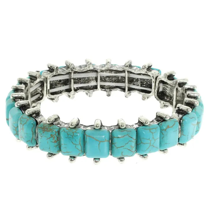 Western Square Cut Stretch Bracelet - Henderson's Western Store