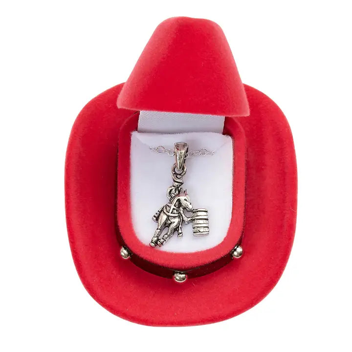 Cowboy Hat Necklace ~ Barrel Racer - Henderson's Western Store