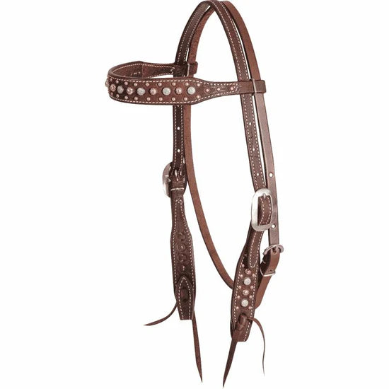 Chocolate Floral Dots Headstall