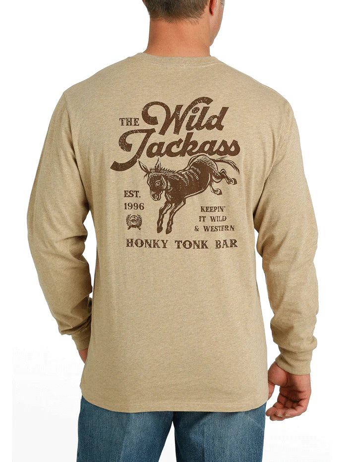 Men's Cinch Long Sleeve Tee ~ Khaki - Henderson's Western Store