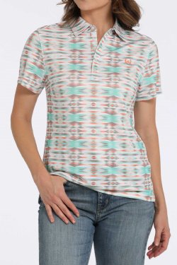 Ladies Cinch Polo ~ White - Henderson's Western Store