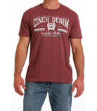 Cinch Classic Logo Tee ~ Heather Maroon - Henderson's Western Store