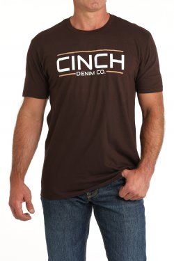 Cinch Denim Logo Tee ~ Brown