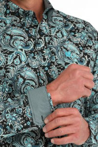 Load image into Gallery viewer, Cinch Plain Weave  ~ Black Paisley - Henderson&#39;s Western Store