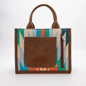 Load image into Gallery viewer, MW Aztec Print Fringe Tote ~ Conceal Carry