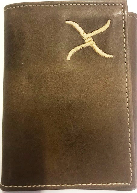 Twisted X Distressed Trifold Wallet ~ Cream - Henderson's Western Store