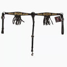 Golden Flower Breast Collar W/Fringe - Henderson's Western Store