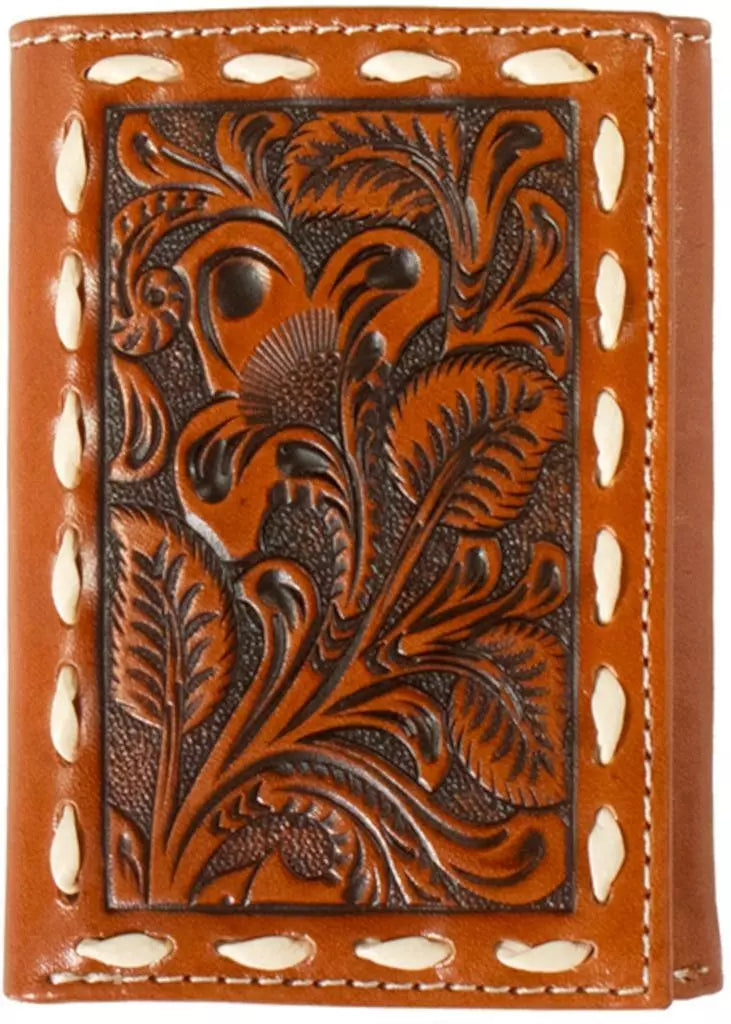 Nocona Floral Tooled Wallet - Henderson's Western Store