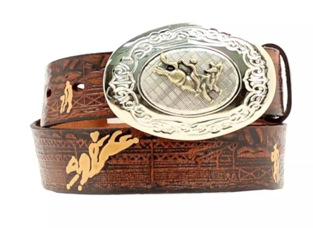 Youth Leather Bull Rider Buckle