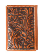 Floral Leather Wallet ~ Tri-Fold - Henderson's Western Store