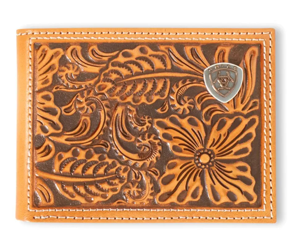 Ariat Floral Embossed Wallet ~ Bi-Fold - Henderson's Western Store