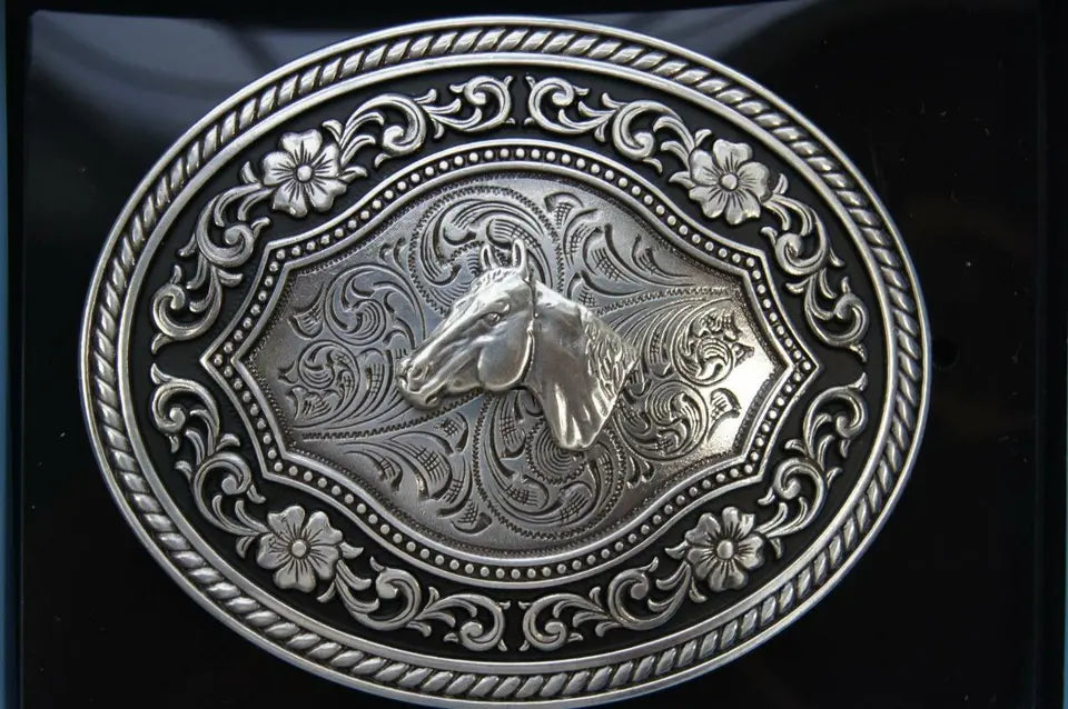 Horse Head Belt Buckle ~ Oval - Henderson's Western Store