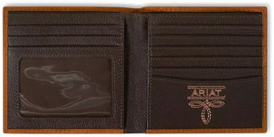 Load image into Gallery viewer, Ariat Leather Embossed Scrolling Wallet ~ Bi-Fold