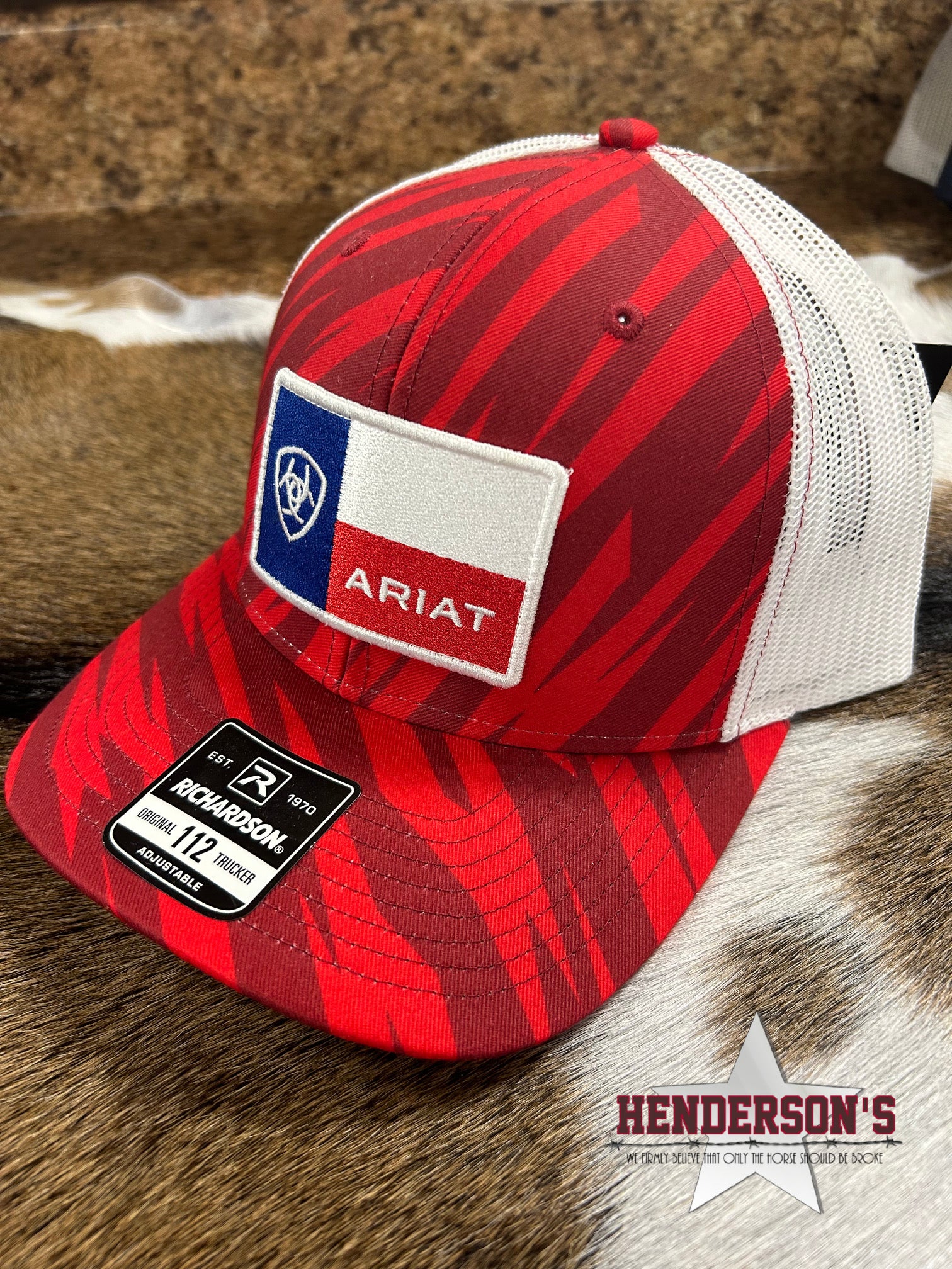 Ariat Ball Cap ~ Red & White - Henderson's Western Store