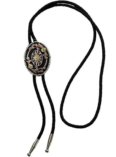 Bolo Tie ~ Oval Tri Color - Henderson's Western Store