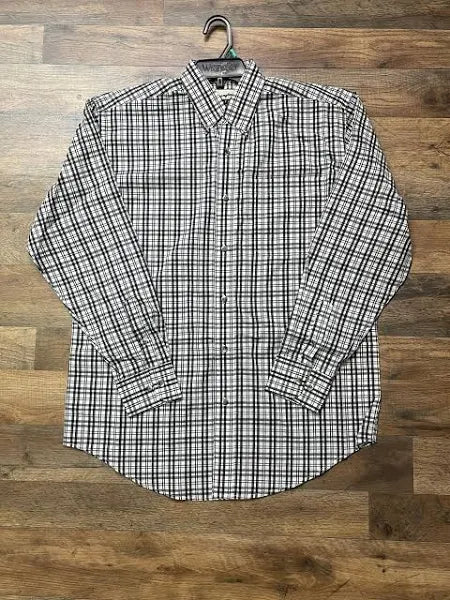 Men's Wrangler Riata ~ Black Plaid - Henderson's Western Store