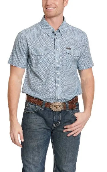 Men's Geo Print by Panhandle Slim ~ Blue - Henderson's Western Store