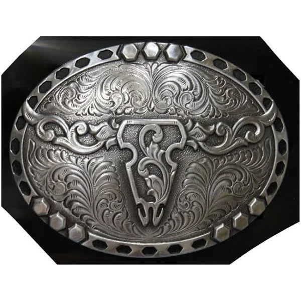 Floral Skull Belt Buckle - Henderson's Western Store