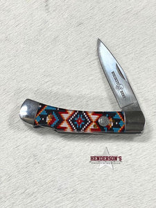 Load image into Gallery viewer, Whiskey Bent Knife ~ Lock Blade ~ Southwest Sand - Henderson&#39;s Western Store