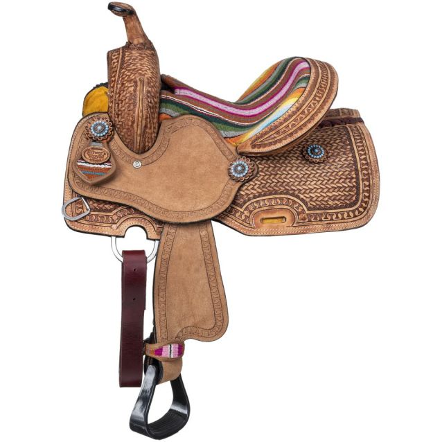 Silver Royal Youth Serape Barrel Saddle - Henderson's Western Store