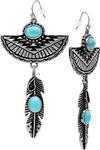 Aztec & Feather Earrings