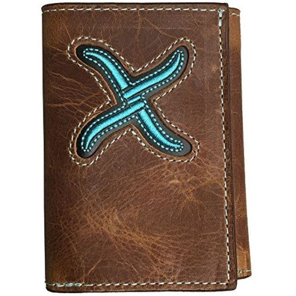 Twisted X Trifold Wallet ~ Turquoise - Henderson's Western Store